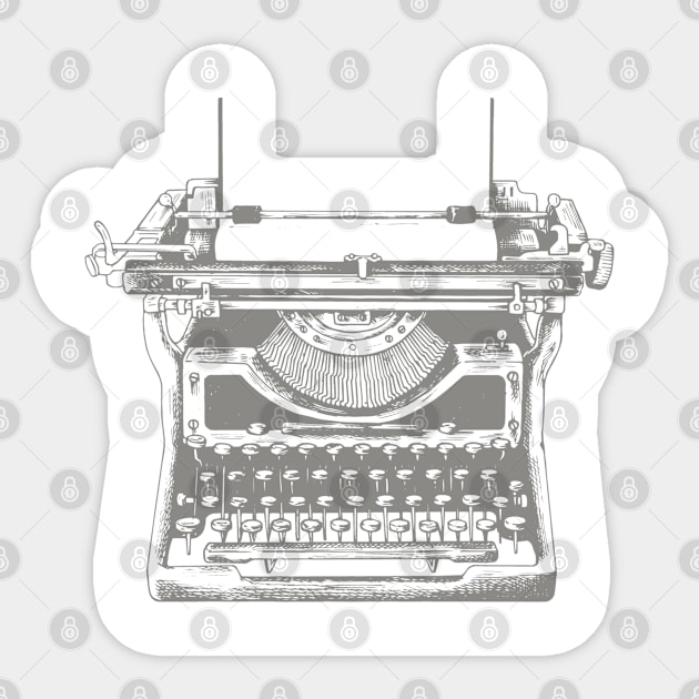 vintage typewriter 3 Sticker by big_owl